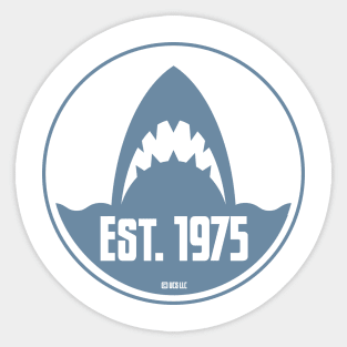 JAWS Movie EST. 1975 Shark Teeth Design GREAT BIRTHDAY GIFT Sticker